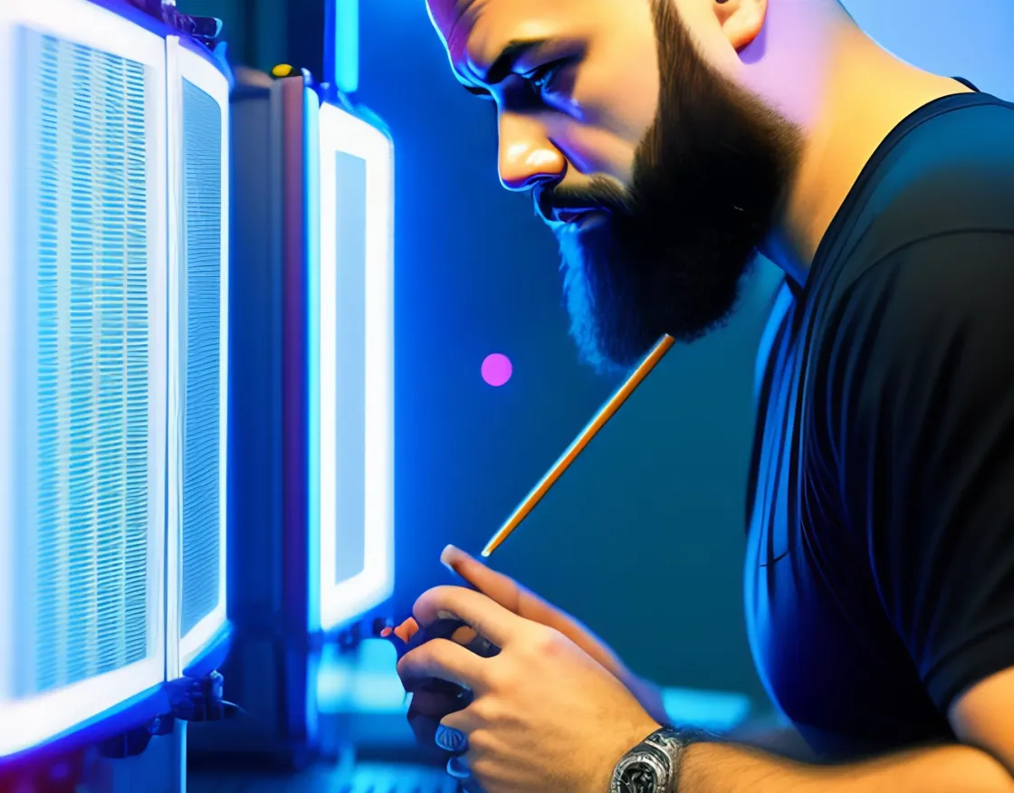 Técnico de Dansek en el taller